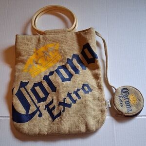 Tan and Blue Women's Bag